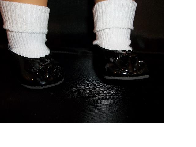 American Girl Short Socks-Black Dress Shoes