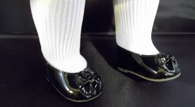 American Girl Black Dress Shoes-Socks