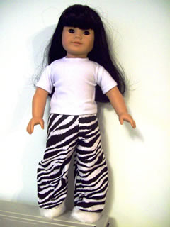 American Girl Zebra Print PJ s