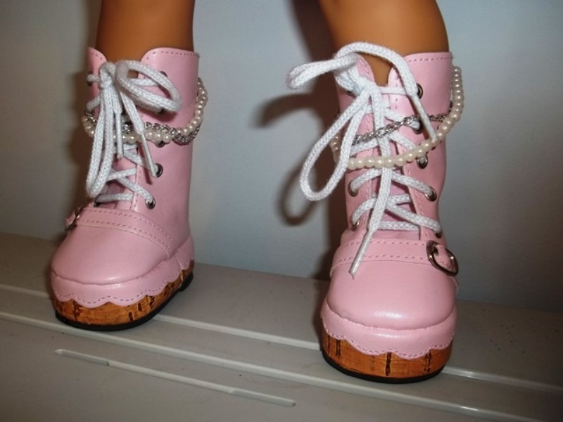 American Girl pink boots