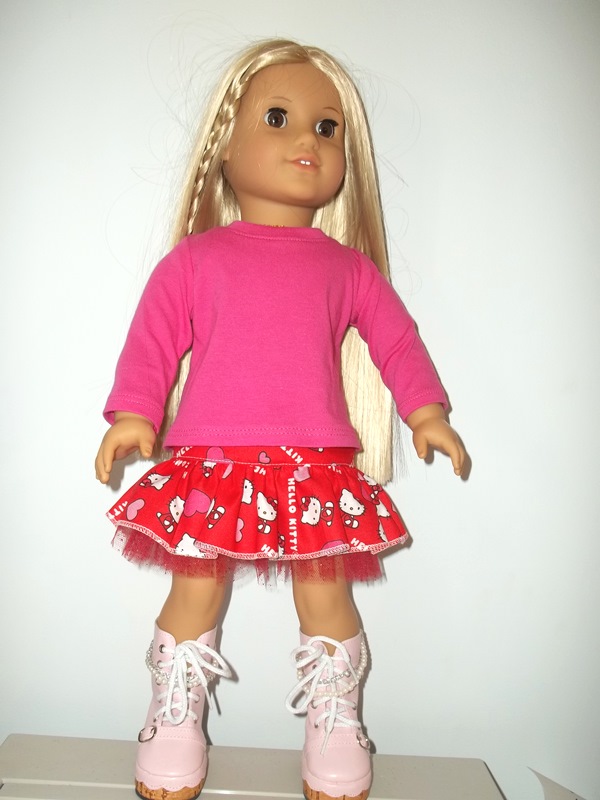 American Girl Valentine Skirt Set-Trendy